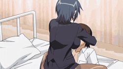 Rule 34 | 1boy, 1girl, animated, anus, arms around neck, ass, bed, blue hair, blush, bouncing breasts, breasts, brown pantyhose, business suit, censored, clothed sex, clothes lift, clothing aside, cum, cum in pussy, cumdrip, ejaculation, formal, genkaku cool na sensei ga aheboteochi!, green eyes, hetero, kazama rinne, kimishima souma, large breasts, large penis, lipstick, lowres, makeup, necktie, orgasm, panties, panties aside, panties under pantyhose, pantyhose, penis, red panties, sex, short hair, skirt, skirt lift, straddling, suit, teacher, teacher and student, thighband pantyhose, torn clothes, torn legwear, underwear, upright straddle, x-ray