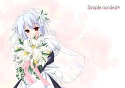 Rule 34 | bride, dress, flower, hayashi sakura, kotonomiya yuki, solo, suigetsu, wedding dress
