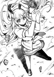 Rule 34 | &gt;:), 1girl, animal ears, arms up, closed mouth, crescent, floating hair, full body, greyscale, gun, highres, himajin noizu, holding, holding gun, holding weapon, long hair, looking at viewer, lunatic gun, monochrome, puffy short sleeves, puffy sleeves, rabbit ears, reisen udongein inaba, shoes, short sleeves, sidelocks, skirt, smile, solo, standing, touhou, v-shaped eyebrows, weapon