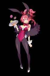 Rule 34 | 1girl, animal ears, black pantyhose, bow, bowtie, breasts, cleavage, disgaea, disgaea rpg, earrings, easter egg, egg, fake animal ears, fake tail, fang, full body, high heels, holding, holding tray, jewelry, large breasts, leotard, long hair, official art, open mouth, pantyhose, pink eyes, pink hair, pink leotard, playboy bunny, pointy ears, pumps, rabbit ears, rabbit tail, sea angel (disgaea), seraphina (disgaea), solo, strapless, strapless leotard, tail, transparent background, tray, updo, white footwear, wrist cuffs