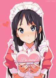 Rule 34 | 1girl, akiyama mio, animated, animated gif, eto, k-on!, maid, solo, valentine