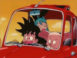 Rule 34 | 1980s (style), 1girl, 2boys, angry, animal ears, animated, animated gif, aqua hair, bare shoulders, black hair, blue hair, bow, bowtie, bulma, car, closed eyes, closed mouth, cloud, detached collar, dragon ball, dragon ball (classic), driving, fake animal ears, happy, leotard, long hair, lowres, motor vehicle, multiple boys, oldschool, oolong, open mouth, pig, playboy bunny, red bow, red bowtie, red wristband, retro artstyle, short hair, sky, sleeping, smile, son goku, strapless, sunset, wristband