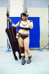 Rule 34 | 1girl, asian, black hair, breasts, cattleya (queen&#039;s blade), cattleya (queen&#039;s blade) (cosplay), chouzuki maryou, cosplay, hip focus, large breasts, photo (medium), plump, queen&#039;s blade, solo, thick thighs, thighs, wide hips