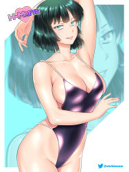 Rule 34 | 1girl, breasts, fubuki (one-punch man), large breasts, one-punch man, smile, solo, swimsuit