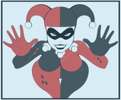 Rule 34 | 1girl, ass, blue eyes, breasts, harley quinn, huge ass, large breasts, looking at viewer, makeup, smile, solo, tagme, thick thighs, thighs, wide hips, zonen404
