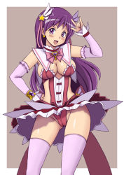 Rule 34 | 1girl, asamiya athena, ass, breasts, cleavage, grin, legs, open mouth, pantyhose, psycho soldier, purple eyes, purple hair, shiny skin, smile, snk, snk heroines: tag team frenzy, socks, standing, the king of fighters, thighs, tsumitani daisuke