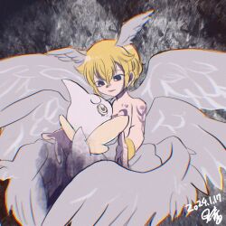 Rule 34 | angel, angel boy, cupimon, digimon, digimon (creature), highres, holy ring, lucemon, wings