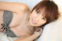 Rule 34 | bikini, bikini top only, photo (medium), striped, swimsuit, tagme, yamamoto azusa