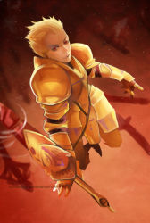 Rule 34 | 1boy, armor, bad id, bad pixiv id, blonde hair, ea (fate/stay night), earrings, fate/stay night, fate (series), felice, gate of babylon (fate), gilgamesh (fate), jewelry, male focus, realistic, red eyes, solo, watermark, web address