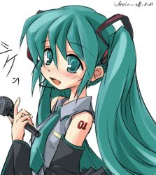 Rule 34 | green eyes, green hair, hatsune miku, ideolo, solo, tagme, twintails, vocaloid