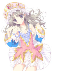 Rule 34 | 1girl, atelier (series), atelier totori, collarbone, detached sleeves, dress, eyebrows, female focus, flat chest, grey eyes, grey hair, long hair, looking at viewer, see-through silhouette, simple background, solo, totooria helmold, tsurusaki takahiro, white background
