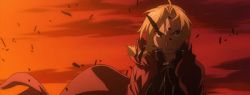 Rule 34 | animated, animated gif, blonde hair, edward elric, epic, fullmetal alchemist, lowres, solo, sunset, wind, yellow eyes