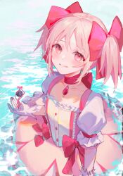 Rule 34 | 1girl, absurdres, artist request, grief seed, highres, kaname madoka, looking at viewer, mahou shoujo madoka magica, pink eyes, pink hair, puffy sleeves, short twintails, smile, solo, twintails