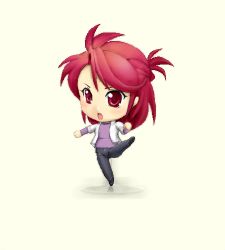Rule 34 | 1girl, chibi, lowres, nendoroid, oekaki, original, red hair, solo, yagisaka seto