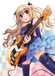 Rule 34 | 1girl, checkers, game cg, ginta, guitar, instrument, lowres, music, solo, sugar+spice, sugar + spice, tagme