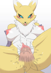 digimon digimon_(creature) fluffy fox_girl fox_tail furry furry_female renamon tail