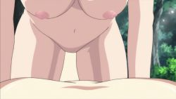 Rule 34 | 1girl, animated, animated gif, anime screenshot, blush, breast press, breasts, grey hair, large breasts, nipples, oretachi ni tsubasa wa nai, short hair, yamashina miyako