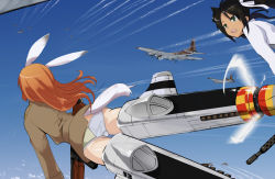 Rule 34 | 2girls, aasara, aircraft, airplane, animal ears, ass, b-17, bomber, charlotte e. yeager, escort fighter, flying, francesca lucchini, military, military vehicle, multiple girls, mustang, p-51, p-51 mustang, panties, rabbit ears, rabbit girl, rabbit tail, strike witches, striker unit, tail, tosarayama, underwear, world witches series