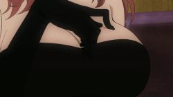 Rule 34 | animated, animated gif, anime screenshot, breasts, brown hair, choker, cleavage, dress, elbow gloves, gloves, hair over one eye, large breasts, long hair, lupin iii, mine fujiko, mole, mole under mouth, screencap