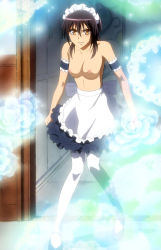 Rule 34 | 1girl, ayuzawa misaki, breasts, clenched hand, collarbone, female focus, highres, kaichou wa maid-sama!, legs, nipples, nude filter, screencap, solo, standing, stitched, tagme, third-party edit, topless