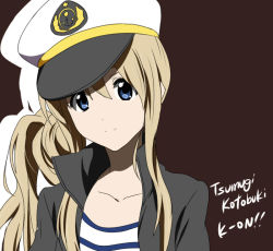 Rule 34 | 1girl, blonde hair, blue eyes, face, hat, ikari manatsu, k-on!, kotobuki tsumugi, listen!!, long hair, sailor hat, solo