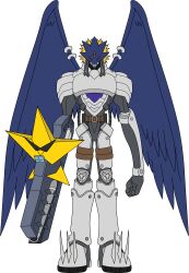 Rule 34 | 1boy, absurdres, beelzebumon (digimon xros wars), beelzebumon + starmons, digimon, digimon (creature), highres, male focus, solo, spikes, star (symbol), transparent background, wings
