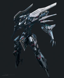 Rule 34 | blade, claws, commentary, commentary request, concept art, energy cannon, esuthio, machinery, mecha, military, missile pod, no humans, original, realistic, robot, science fiction, signature, solo