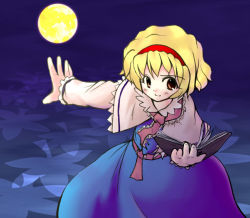Rule 34 | 1girl, alice margatroid, blonde hair, capelet, emudon, emurin, female focus, hairband, short hair, solo, touhou