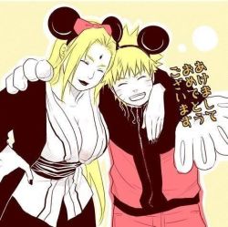 Rule 34 | animal ears, artist request, happy, lowres, mouse ears, naruto, naruto (series), smile, tsunade (naruto)