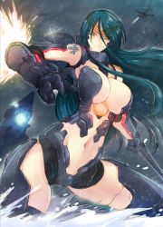 Rule 34 | 1girl, aircraft, android, arm blade, armor, bikini, bikini armor, blue hair, breasts, cannon, center opening, ch-53, chest cannon, cleavage, crotch plate, directed-energy weapon, elbow rocket, energy cannon, energy weapon, gd6 chain sword, giant, giantess, gipsy danger, glowing, glowing eyes, glowing mouth, haganef, helicopter, jaeger (pacific rim), joints, kaijuu, knifehead, large breasts, legendary pictures, leotard, long hair, mecha, mecha musume, midriff, monster, navel, nuclear vortex turbine, pacific rim, pan pacific defense corps, personification, rain, revealing clothes, robot, robot joints, rocket punch, swimsuit, sword, thong, thong leotard, underboob, weapon, whip, whip sword, wrist blades, yellow eyes