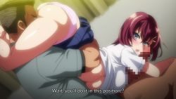 Rule 34 | 1boy, 1girl, 69, akane wa tsumare somerareru, animated, anus, ass, blue eyes, blue skirt, breasts, brown hair, censored, clenched teeth, cum, cunnilingus, female ejaculation, female orgasm, fingering, hair between eyes, hair ornament, hairclip, hand on another&#039;s thigh, highres, huge ass, large breasts, mosaic censoring, nanao akane, netorare, no bra, open mouth, oral, orgasm, panties, penis, pussy juice, school uniform, shirt, skirt, sound, spread legs, takeda hiromitsu, teeth, thighs, underboob, underwear, video, white panties, white shirt