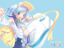 Rule 34 | 00s, 1girl, blue eyes, blue hair, clenched hand, clenched hands, detached sleeves, highres, looking back, matching hair/eyes, moetan, mouse (computer), one-piece swimsuit, open mouth, pastel ink, pop, school swimsuit, short hair, single thighhigh, smile, solo, swimsuit, swimsuit costume, thighhighs, wallpaper, white school swimsuit, white one-piece swimsuit