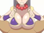 Rule 34 | 1boy, 1girl, animated, bead necklace, beads, bikini, bikini top only, bouncing breasts, breasts, brown hair, censored, cleavage, clothed female nude male, earrings, erection, fate/grand order, fate (series), grin, head out of frame, hetero, jewelry, large breasts, long hair, mosaic censoring, necklace, nude, paizuri, penis, pov, prayer beads, purple bikini, rubbing, simple background, skindentation, smile, solo focus, strap gap, strap pull, string bikini, swimsuit, tonkotu102, ugoira, upper body, vambraces, video, video, white background, xuangzang sanzang (fate)