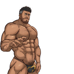 Rule 34 | 1boy, abs, absurdres, alternate skin color, bara, beard, bikini briefs, blue male underwear, bulge, covered penis, dark-skinned male, dark skin, dungeon and fighter, facial hair, highres, large pectorals, male focus, male priest (dungeon and fighter), male pubic hair, male underwear, mature male, multicolored hair, muscular, muscular male, mustache, navel, navel hair, nipples, pectorals, pubic hair, ryans, short hair, sideburns, solo, stomach, streaked hair, thick thighs, thighs, topless male, underwear, underwear only, white hair