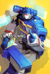 Rule 34 | 1boy, decepticon, english text, highres, lossehelin, male focus, mecha, no humans, realistic, robot, science fiction, signature, solo, soundwave (transformers), text focus, transformers