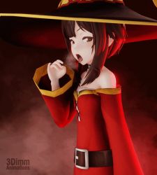 Rule 34 | 1girl, 3d, 3dimm animations, animated, animated gif, fellatio gesture, female focus, hat, kono subarashii sekai ni shukufuku wo!, looking at viewer, megumin, open mouth, solo, tagme, tongue, tongue out, witch hat