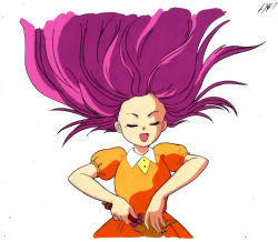 Rule 34 | 1990s (style), akazukin chacha, closed eyes, marin (marine-sky-earth), open mouth, pink hair, retro artstyle, staff, tagme