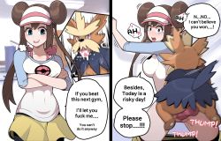 Rule 34 | 1boy, 1girl, puff of air, aqua eyes, ass, before and after, bestiality, blush, brown hair, censored, clothed female nude male, clothed sex, constricted pupils, cowboy shot, creatures (company), crossed arms, dog, english text, everyday2, from behind, game freak, gen 5 pokemon, heart, herdier, hetero, highres, instant loss, legs apart, long hair, looking at viewer, looking back, moaning, mosaic censoring, motion blur, motion lines, nintendo, nude, penis, pokemon, pokemon (creature), pokemon bw2, pokephilia, pussy, rape, rosa (pokemon), sex, sex from behind, smile, speech bubble, spoken heart, standing, tears, testicles, thighs, tongue, tongue out, vaginal, wide-eyed