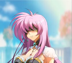 Rule 34 | 1girl, blush, confession, knight of mystery (langrisser), langrisser, langrisser mobile, long hair, looking at viewer, official art, pink hair