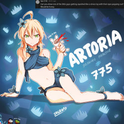Rule 34 | 1girl, artoria pendragon (fate), barefoot, blonde hair, blood, blood from mouth, english text, fate/grand order, fate/stay night, fate (series), green eyes, srgrafo