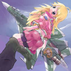 Rule 34 | 00s, 1girl, ace combat, ahoge, air supreriority fighter, aircraft, airplane, ass, bandai namco, bike shorts, blonde hair, company connection, fighter aircraft, fighter jet, hoshii miki, idolmaster, idolmaster (classic), interdictor, itasha, jet, long hair, military, military vehicle, mtr, multirole combat aircraft, namco, panties, solo, su-30, su-30mki, su-33, thong, underwear, whale tail (clothing)