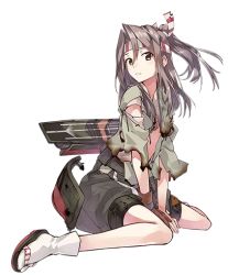 Rule 34 | 1girl, aircraft, airplane, arrow (projectile), brown eyes, brown hair, camouflage, clog sandals, full body, gloves, hachimaki, hair ribbon, headband, high ponytail, japanese clothes, kantai collection, konishi (koconatu), light brown hair, long hair, long sleeves, lowres, official art, partially fingerless gloves, partly fingerless gloves, ponytail, ribbon, sandals, single glove, solo, transparent background, yugake, zouri, zuihou (kancolle), zuihou kai ni (kancolle)