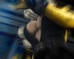 Rule 34 | 2000s (style), 2006, 3d, animated, animated gif, blonde hair, bouncing breasts, breasts, cleavage, jiggle, large breasts, lien neville, lowres, no bra, slow motion, snk, the king of fighters