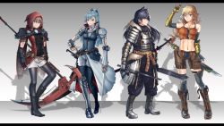 Rule 34 | 4girls, advarcher, ahoge, animal ears, armor, armored boots, armored dress, black hair, blake belladonna, blonde hair, blue eyes, blue hair, boots, breasts, brown hair, cat ears, cleaver, cloak, combination weapon, commentary, crescent rose, english commentary, flower, gambol shroud, gauntlets, grey eyes, gun, highres, holding, holding sword, holding weapon, hood, hooded cloak, japanese armor, kama (weapon), katana, large breasts, long hair, medium breasts, multiple girls, myrtenaster, orange shirt, petals, pistol sword, ponytail, prosthesis, prosthetic arm, purple eyes, rapier, rose, rose petals, ruby rose, rwby, scar, scar across eye, scar on face, scythe, shirt, short hair, sickle, small breasts, sword, tagme, wavy hair, weapon, weiss schnee, yang xiao long, yellow eyes