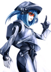 Rule 34 | 1girl, armor, blue hair, female focus, kawashiro nitori, science fiction, solo, tomasu, touhou, tsurukame, two side up