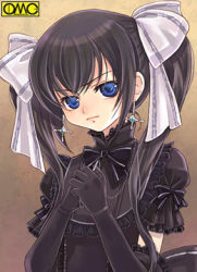Rule 34 | 1girl, asura fantasy online, elbow gloves, gloves, kuga tsukasa, lowres, omc, ribbon, solo, twintails