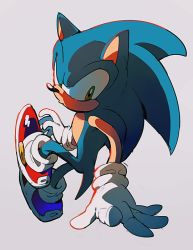 Rule 34 | aoki (fumomo), furry, furry male, gloves, male focus, shoes, sneakers, solo, sonic (series), sonic the hedgehog