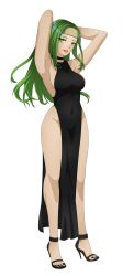 Rule 34 | 1girl, absurdres, dress, feet, female focus, fire emblem, fire emblem: the sacred stones, high heels, highres, looking at viewer, nail polish, nintendo, solo, syrene (fire emblem), thighs