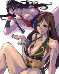 Rule 34 | 2girls, absurdres, breasts, capcom, chun-li, crossover, fatal fury, highres, large breasts, multiple girls, shiranui mai, smile, street fighter