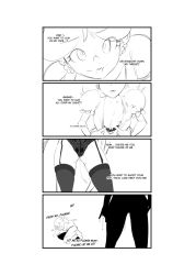 Rule 34 | 1boy, 1girl, 4koma, bald, begging, bra, breasts, cleavage, closed eyes, clothes pull, collarbone, comic, cowering, dress, dress pull, earrings, english text, eyelashes, flipped hair, floral print, flower earrings, garter straps, gloves, groin, highres, imminent rape, jewelry, lace, lace-trimmed bra, lace trim, large breasts, legs apart, lips, looking at viewer, mario (series), maydrawfag, medium hair, monochrome, \n/, nintendo, panties, parted lips, princess daisy, print panties, puffy short sleeves, puffy sleeves, pussy juice, pussy juice drip through clothes, pussy juice trail, rejection, short sleeves, sketch, smile, star (symbol), star print, super mario land, talking, thighhighs, thighs, underwear
